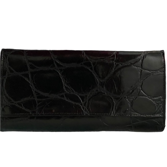 Perry Ellis black leather wallet, gorgeous and like new! Vintage - Picture 4 of 5